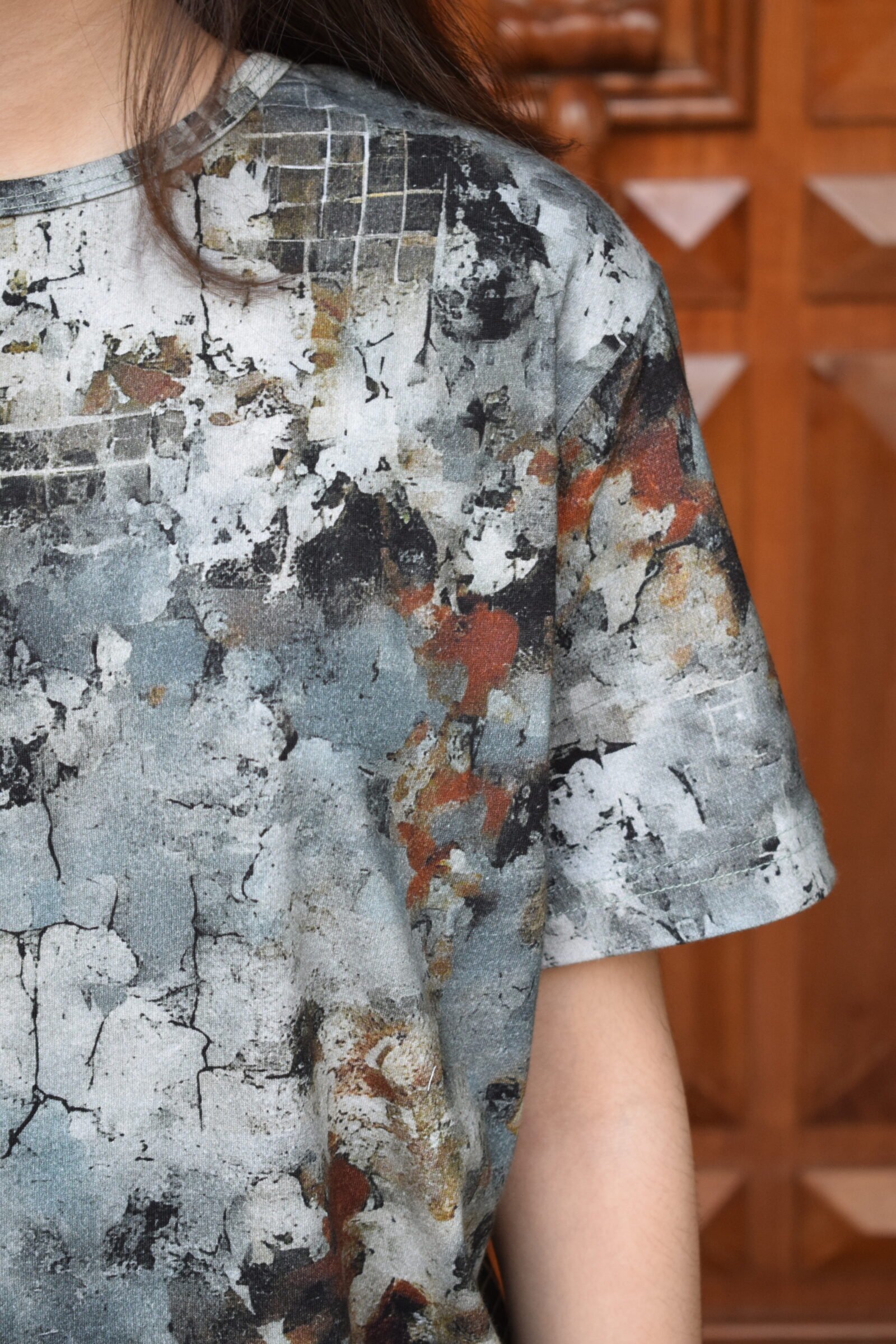 Urban Texture Print Tracksuit – Premium Cotton Co-ord Set for Girls & Women | Minimeko